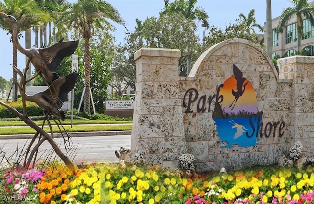 view of community sign