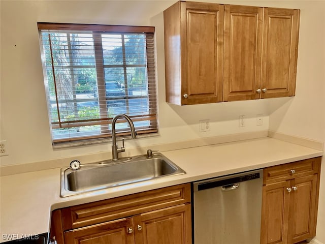 kitchen featuring dishwasher and sink