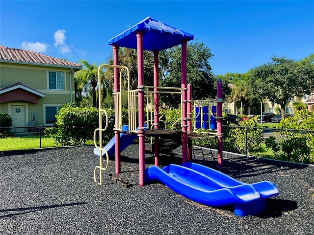 view of jungle gym