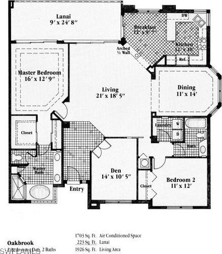 27026 Oakwood Lake Dr Unit 202, Bonita Springs, FL 34134 - floor plan