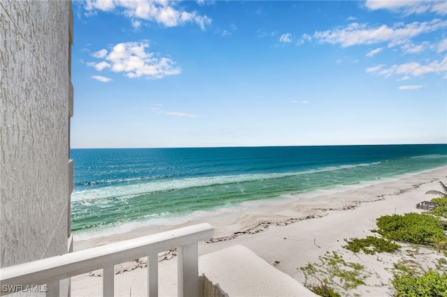 water view with a view of the beach