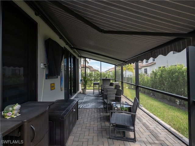 view of sunroom / solarium