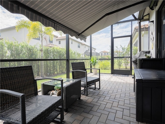 view of sunroom