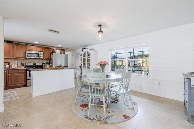 view of dining room