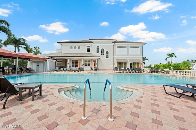 view of pool with a patio area