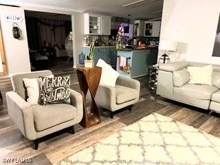 living room featuring wood-type flooring