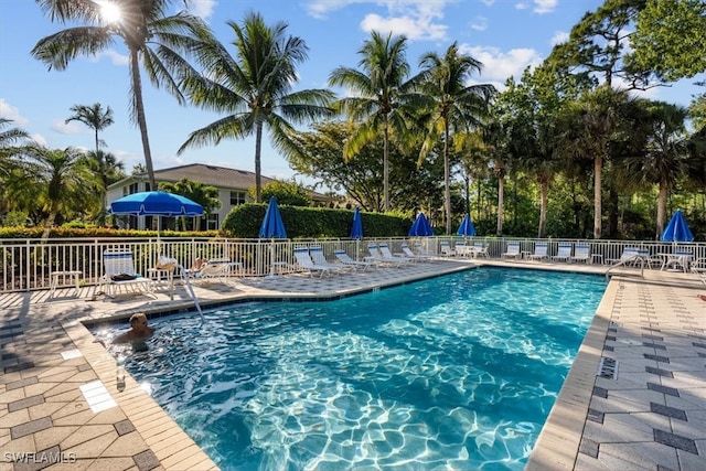 view of pool