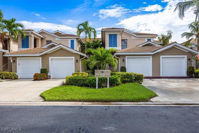 view of front property with a garage