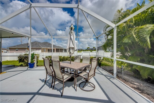 view of sunroom