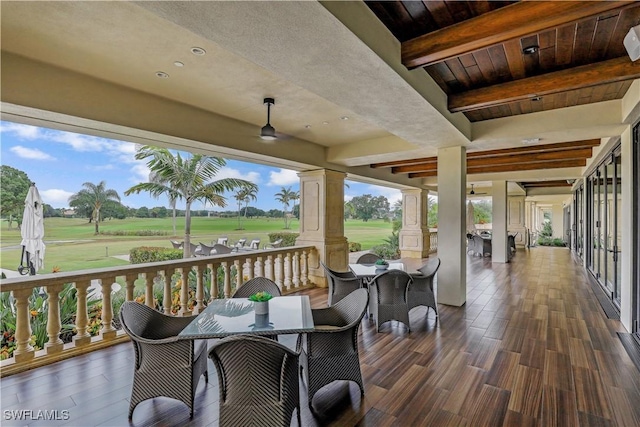 571 Avellino Isles Cir Unit 27102, Naples, FL 34119 - deck with outdoor dining space and golf course view
