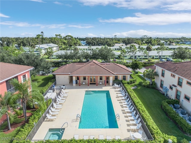 view of pool with a patio area