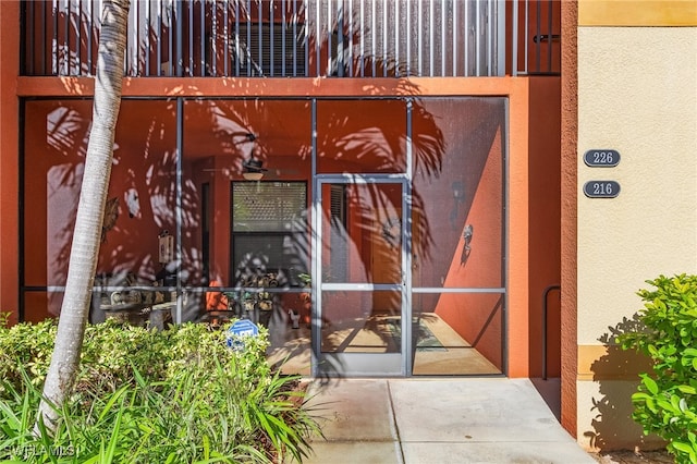 view of doorway to property