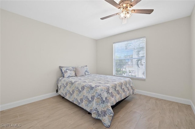 bedroom with ceiling fan