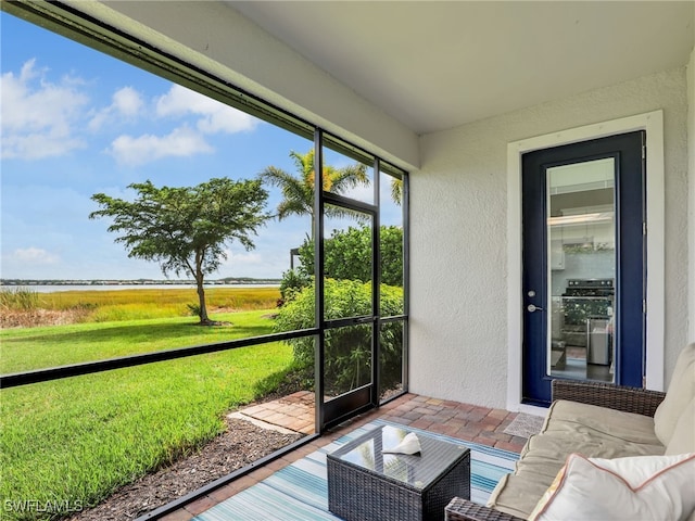 view of sunroom