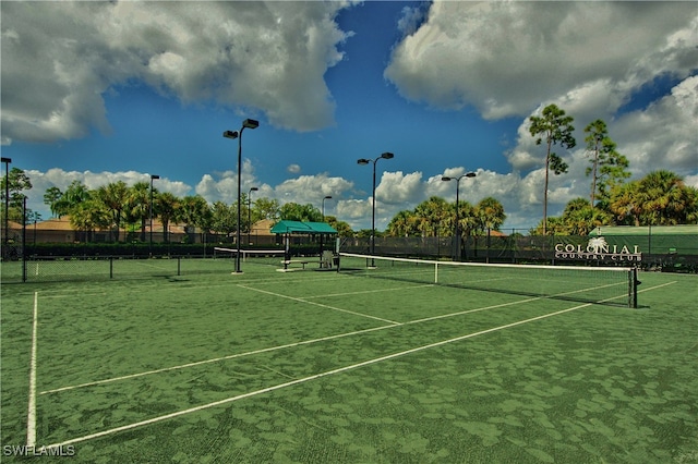 view of tennis court