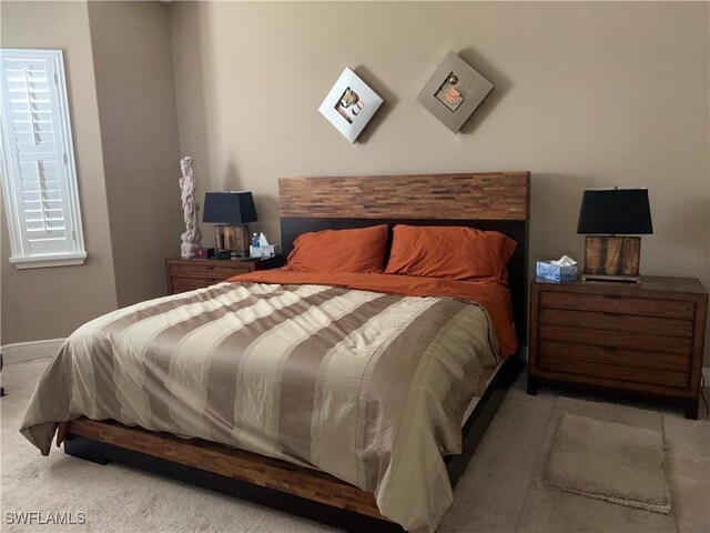 view of carpeted bedroom