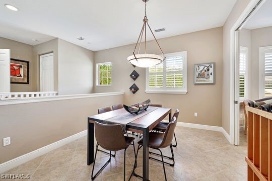 view of dining area