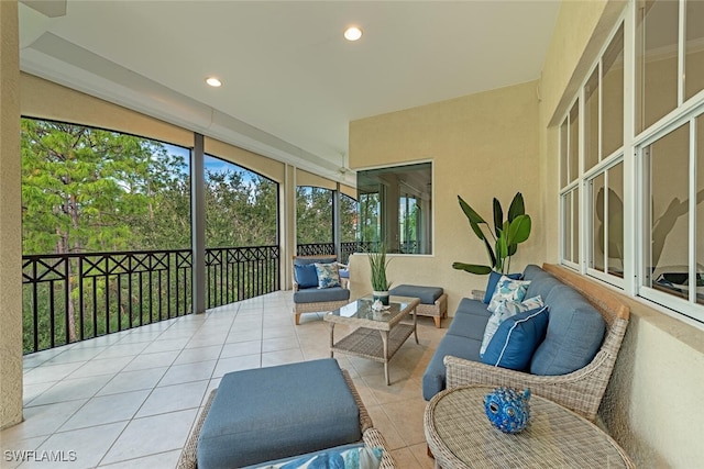 view of sunroom