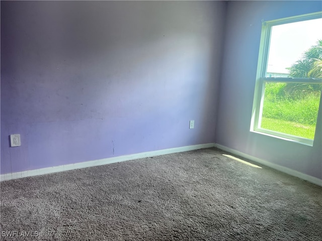 view of carpeted spare room