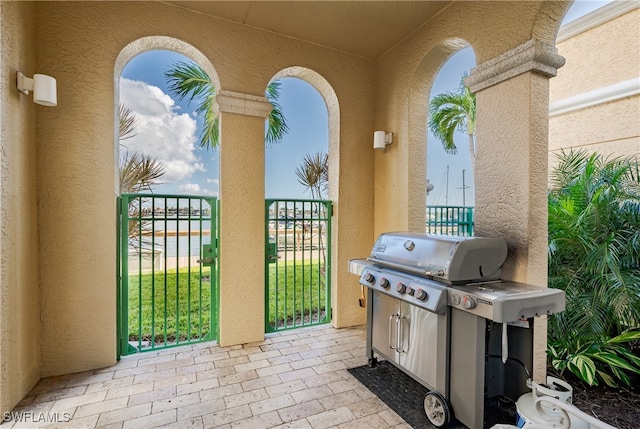 view of patio / terrace featuring area for grilling