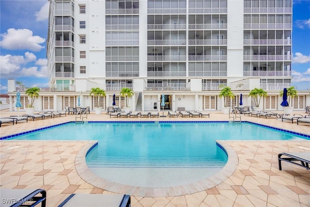 view of pool with a patio