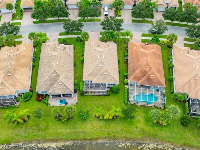 aerial view featuring a residential view