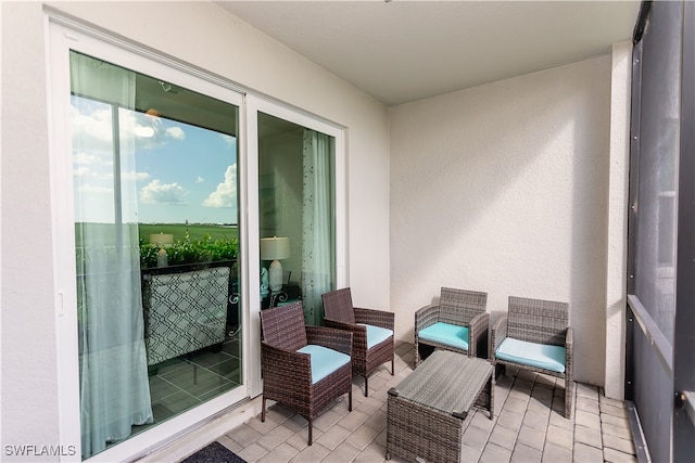 balcony with a patio