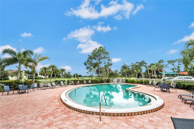 view of pool with a patio area