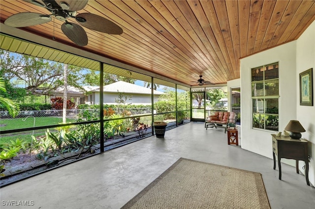 521 Piper Blvd, Naples, FL 34110 - sunroom / solarium featuring ceiling fan