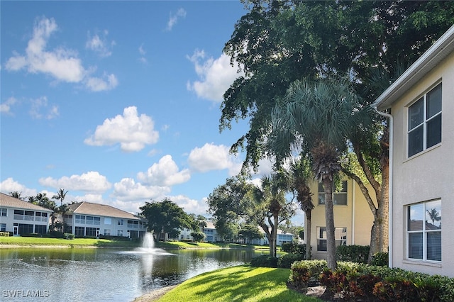 property view of water featuring a residential view