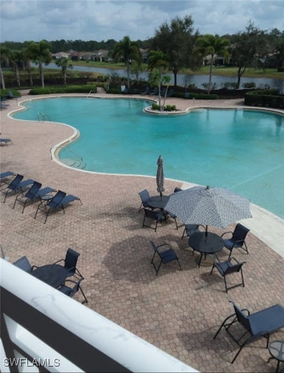 view of pool with a patio