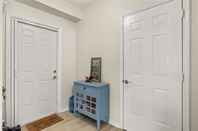 entryway featuring light hardwood / wood-style flooring