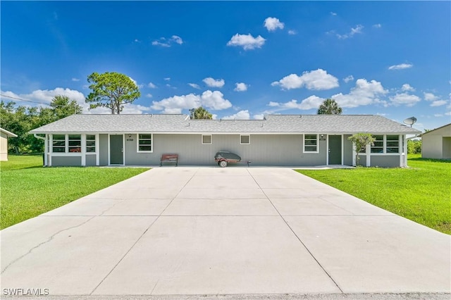 4417/4421 Ruthann Ct, North Fort Myers, FL 33917 - ranch-style home featuring a front yard and driveway