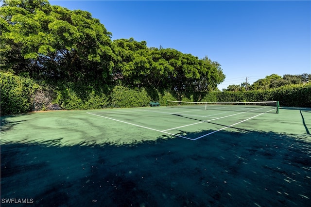 view of tennis court