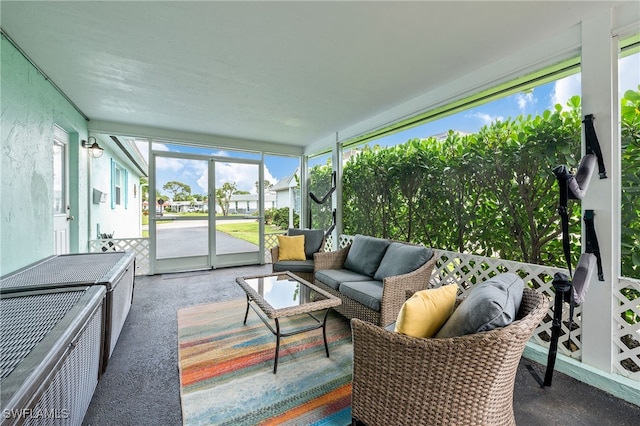 view of sunroom / solarium