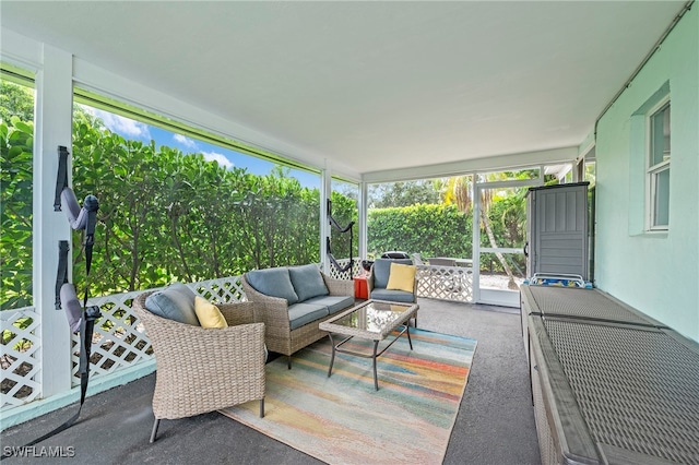 view of sunroom / solarium