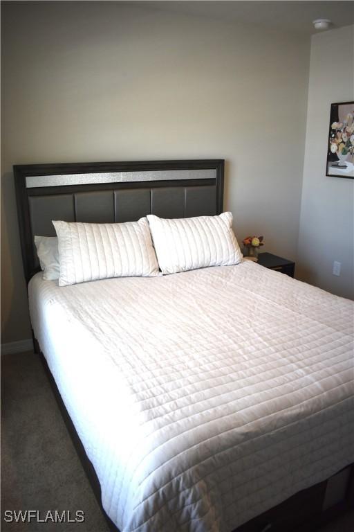 bedroom with carpet floors