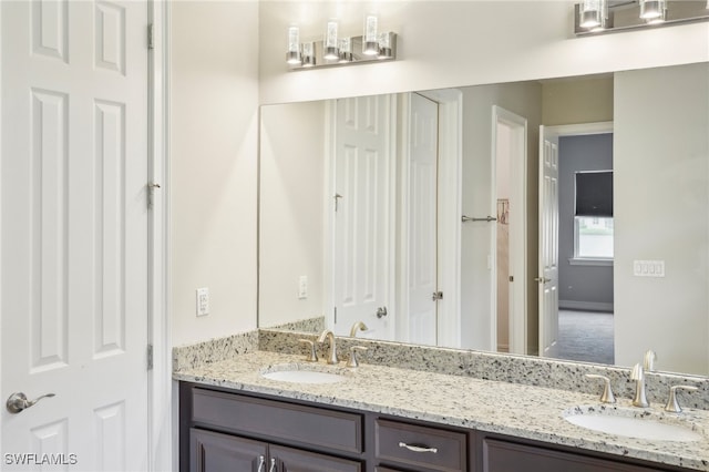 bathroom with vanity