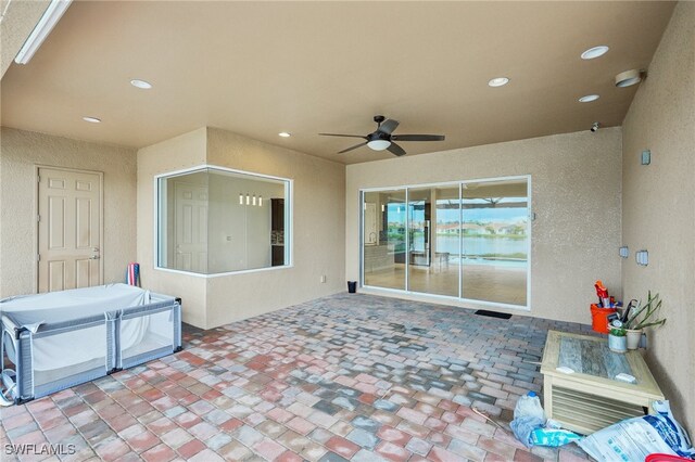 view of patio / terrace with ceiling fan