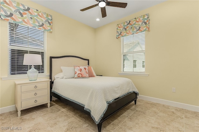 bedroom with ceiling fan