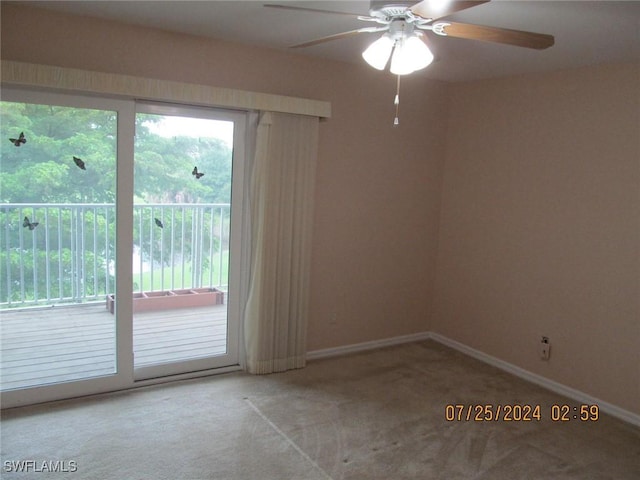 13520 Cypress Head Dr, Fort Myers, FL 33913 - unfurnished room with carpet flooring, baseboards, and ceiling fan