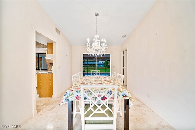 view of dining room