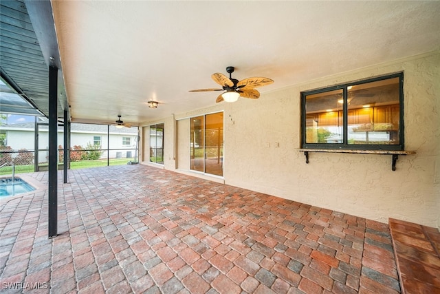 view of patio / terrace with ceiling fan