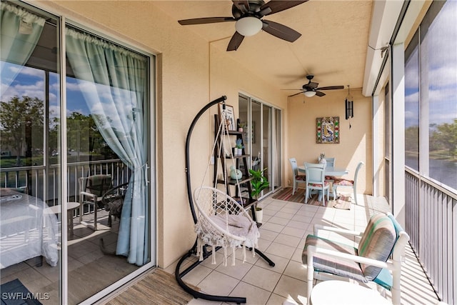 view of sunroom / solarium