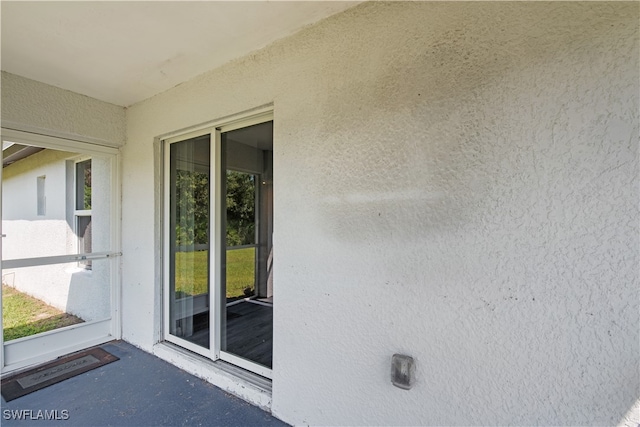 exterior space featuring concrete flooring