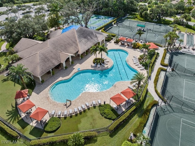 view of pool with a patio