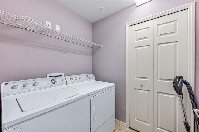 laundry area featuring separate washer and dryer