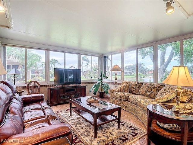 sunroom with plenty of natural light