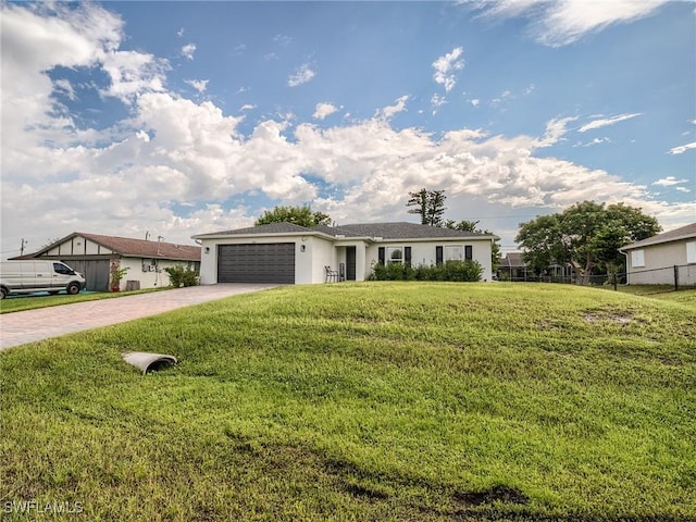 ranch-style house with a garage