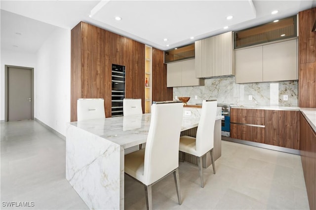 view of unfurnished dining area